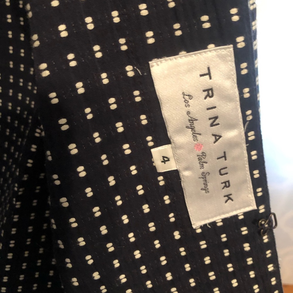 Trina Turk Navy and white blazer - Picture 2 of 3